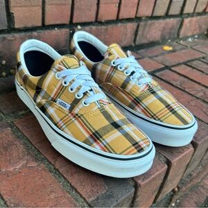 Vans Yellow Plaid Sneakers